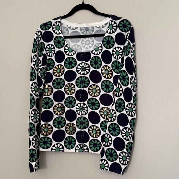 Charter Club Long Sleeve Floral Embellished Cardigan Sweater XL - Picture 1 of 6